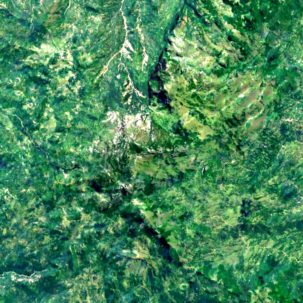 Matebian seen from above (Sentinel-2)