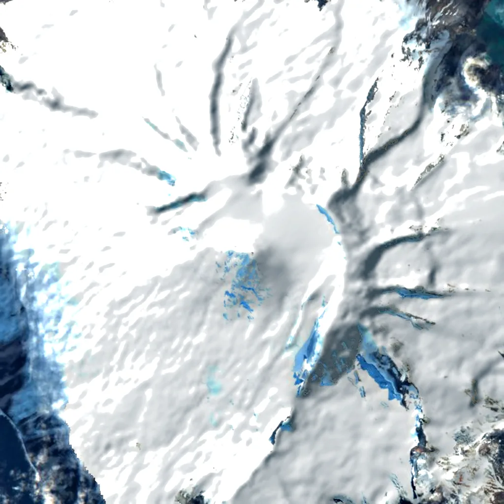 Mawson Peak seen from above (Sentinel-2)