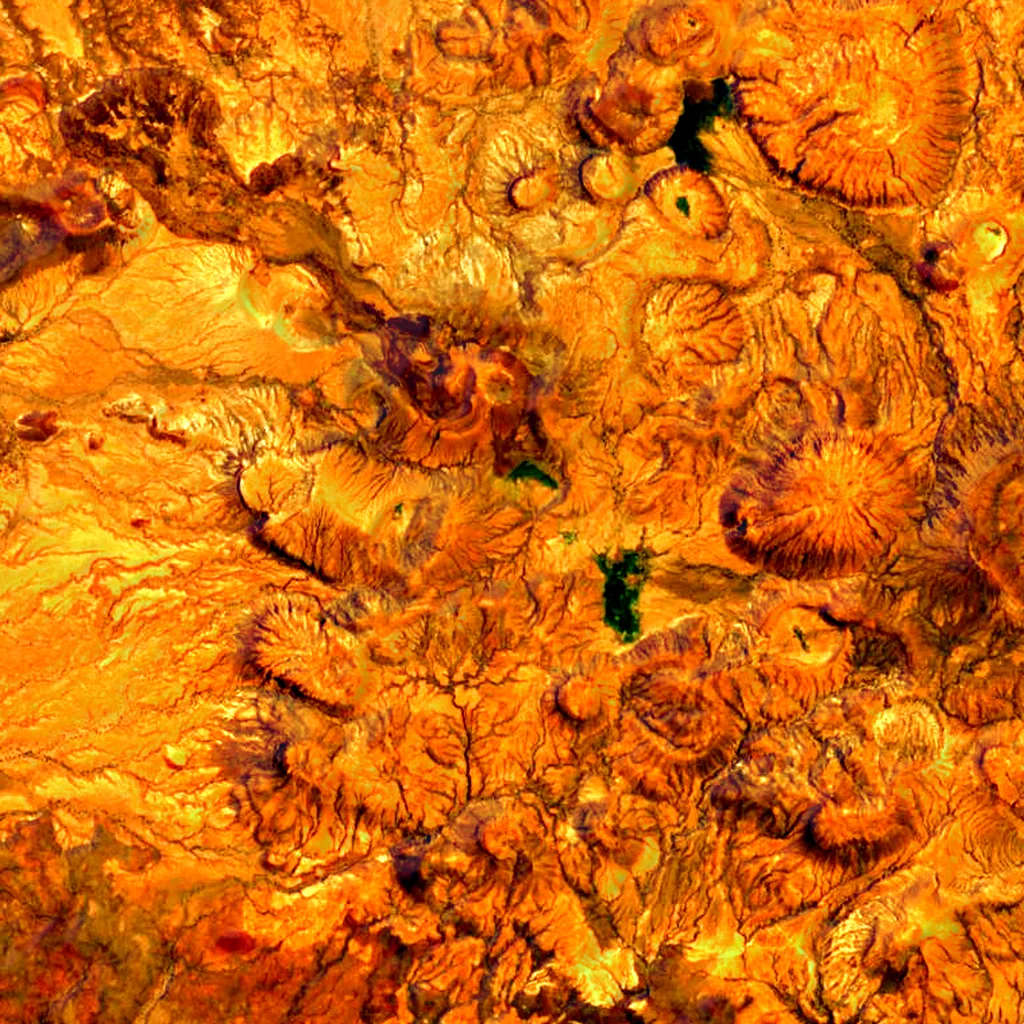Meidob Volcanic Field seen from above (Sentinel-2)
