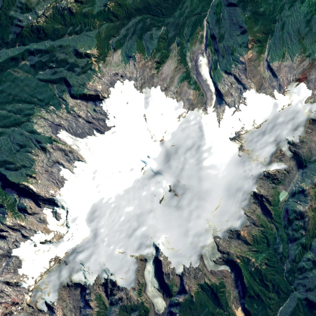 Michinmahuida seen from above (Sentinel-2)