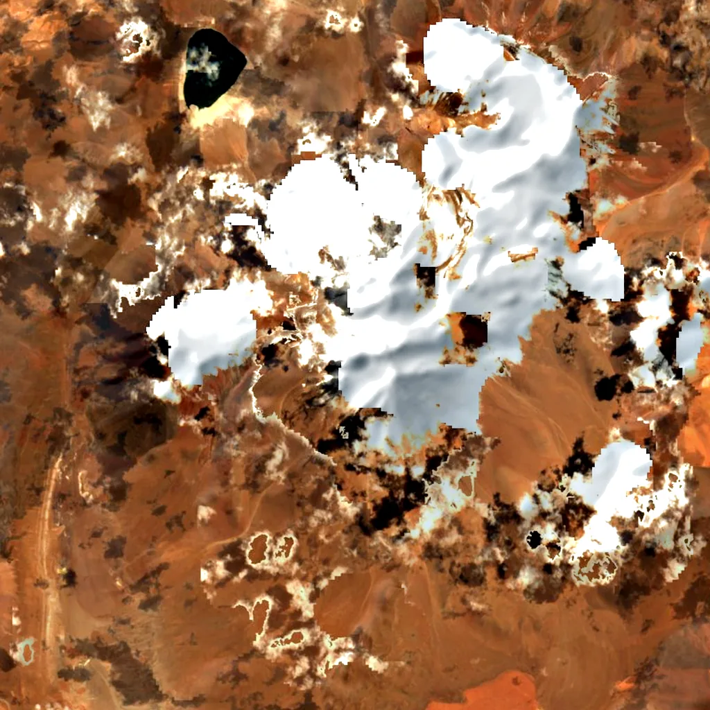 Miñiques Volcano seen from above (Sentinel-2)