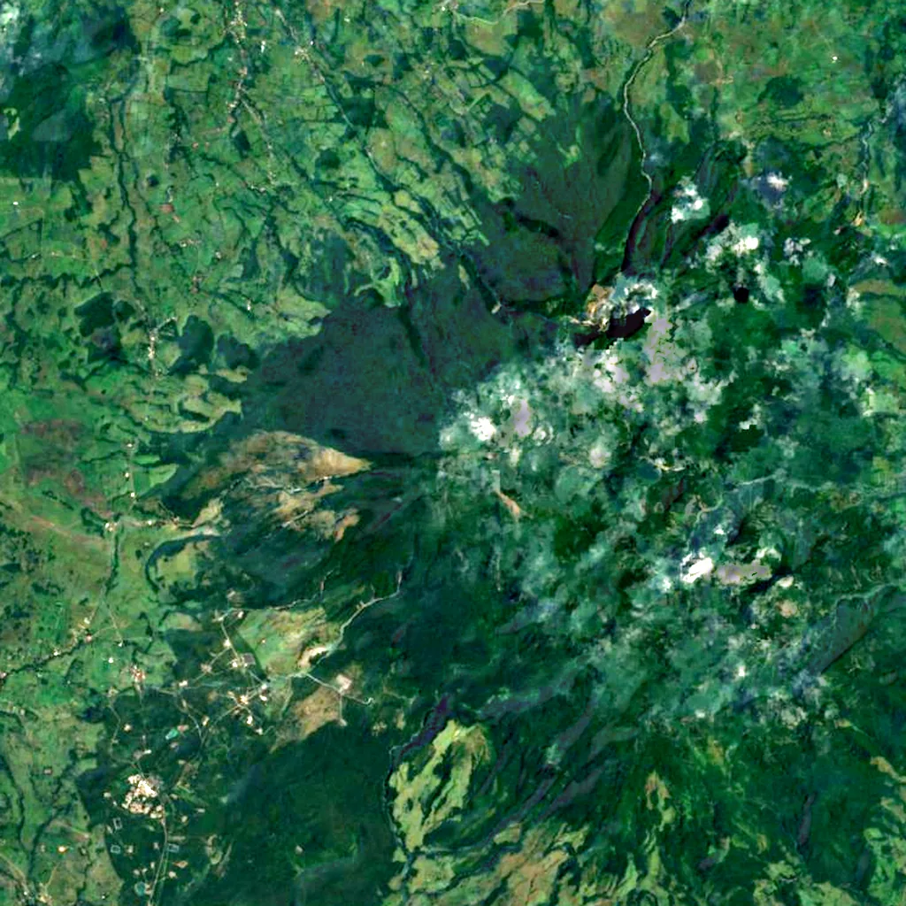 Miravalles Volcano seen from above (Sentinel-2)