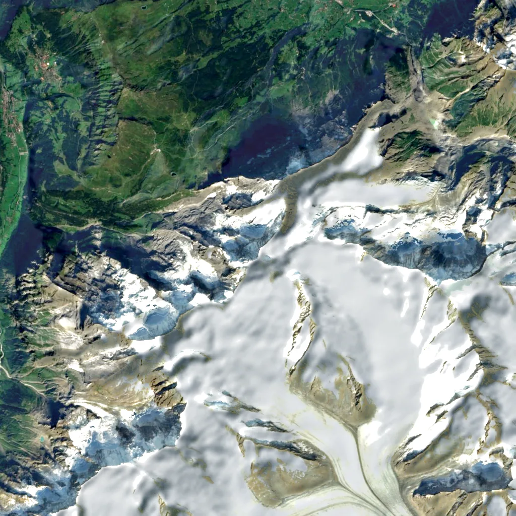Mönch seen from above (Sentinel-2)