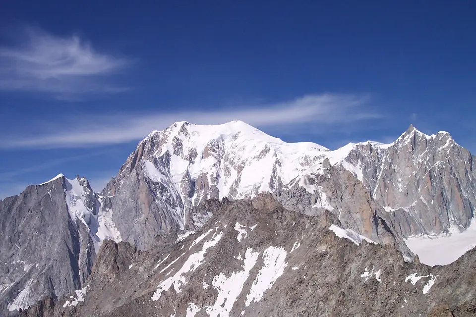 Monte Bianco visto dal Rifugio di Punta Helbronner