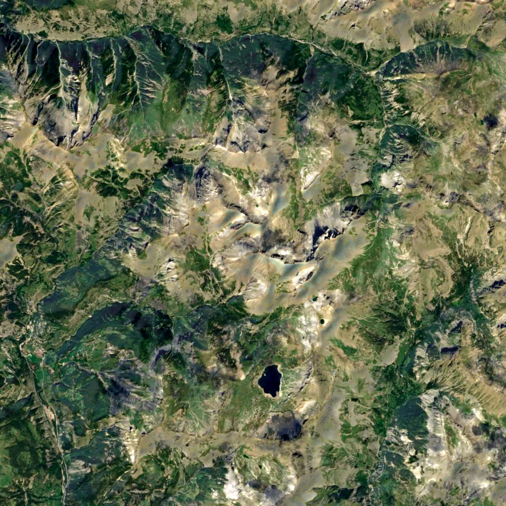 Mont Pelat seen from above (Sentinel-2)