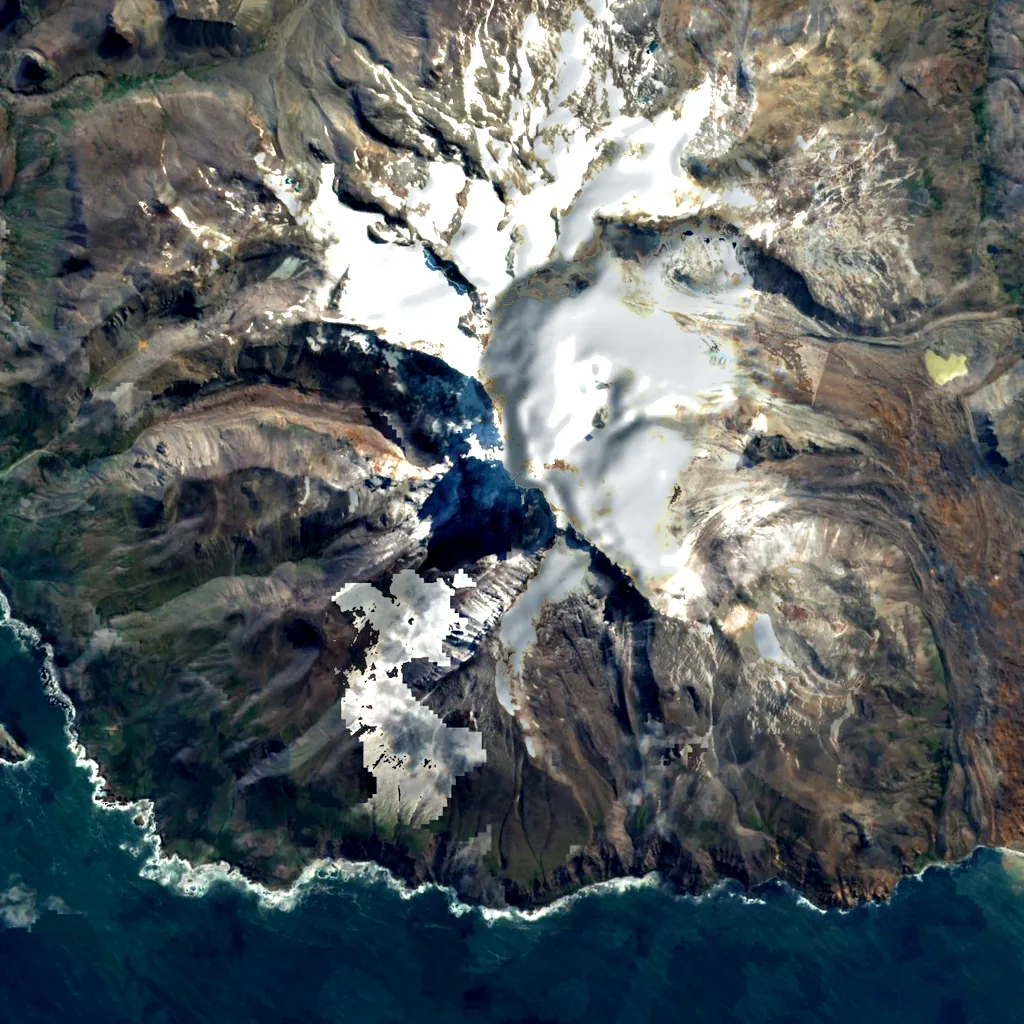 Mont Ross seen from above (Sentinel-2)
