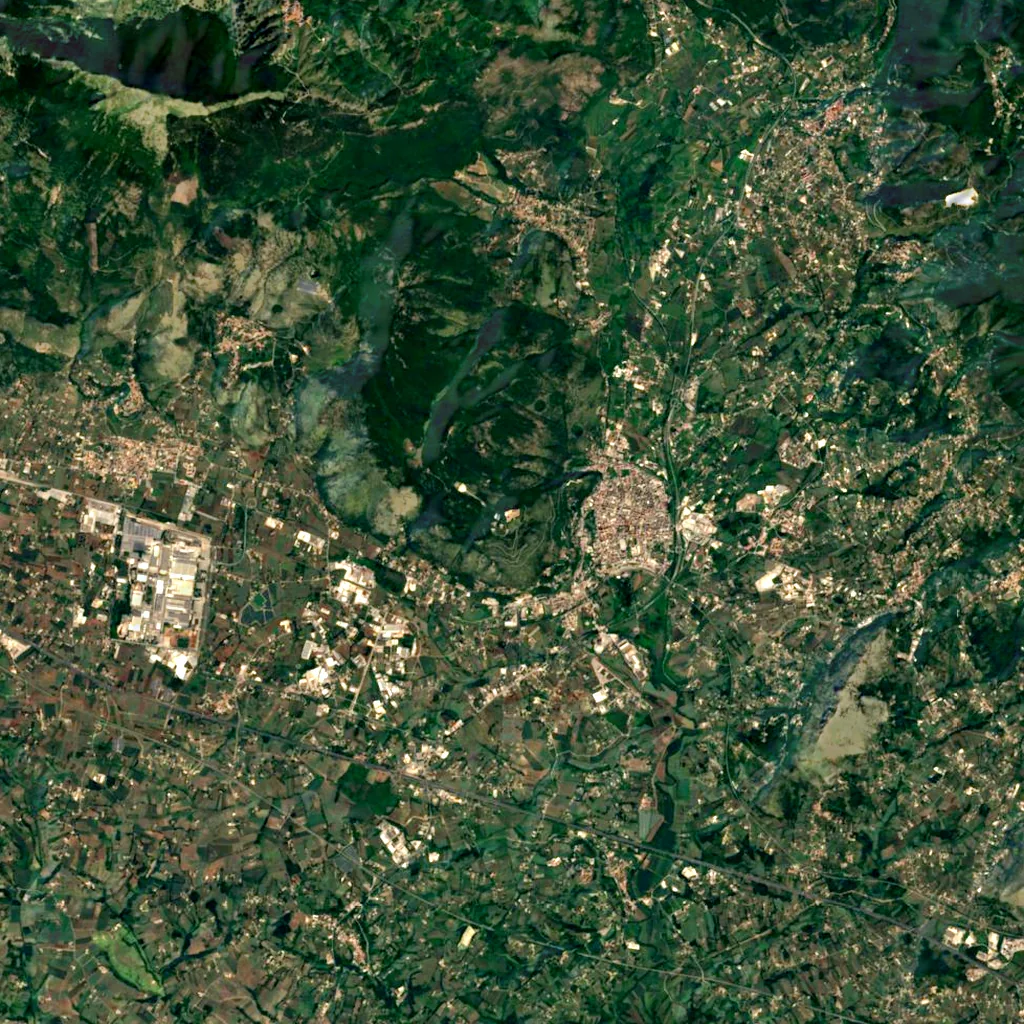 Monte Cassino seen from above (Sentinel-2)
