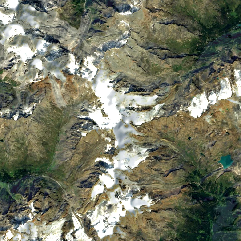 Monte Cevedale seen from above (Sentinel-2)
