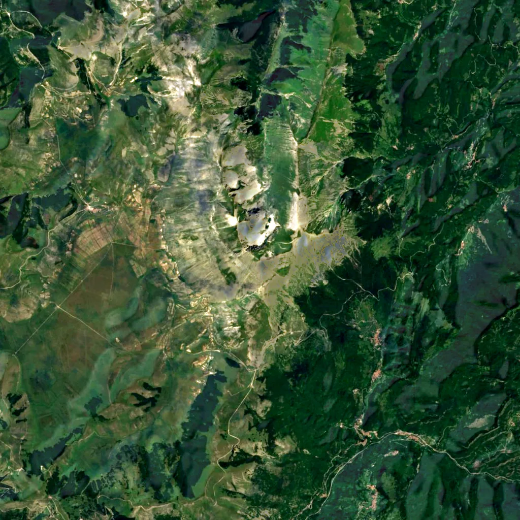 Monte Vettore seen from above (Sentinel-2)