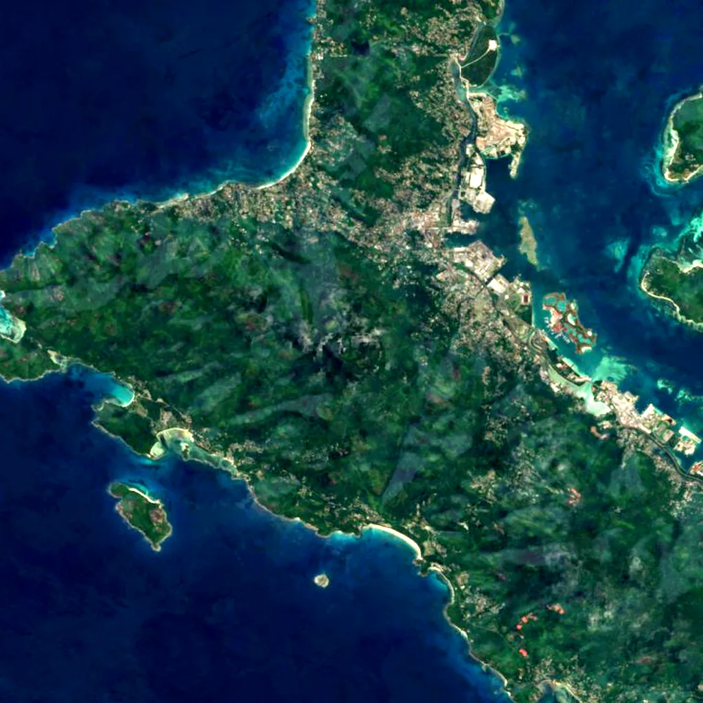 Morne Seychellois seen from above (Sentinel-2)