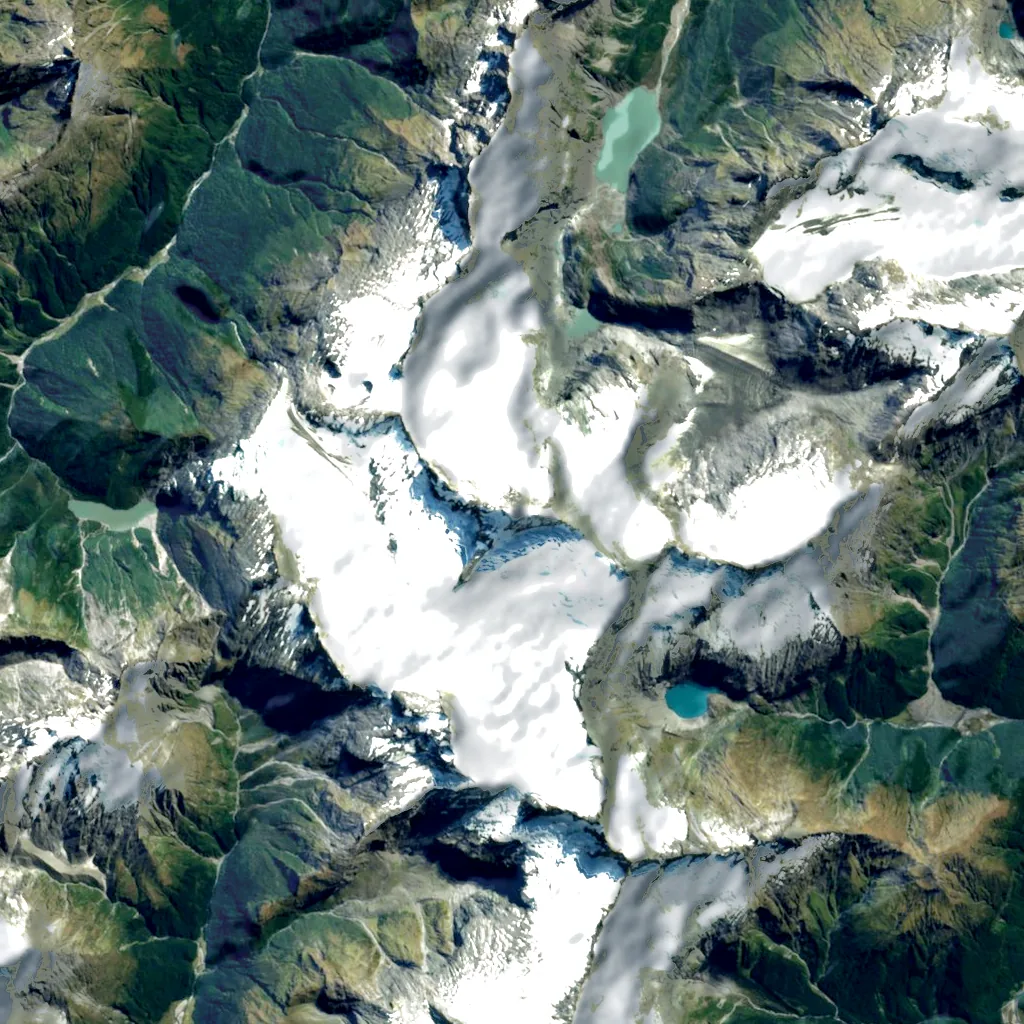 Mount Aspiring / Tititea seen from above (Sentinel-2)