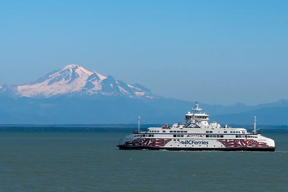 A BC Ferry in front of Mount Baker, Canada (54881229159)