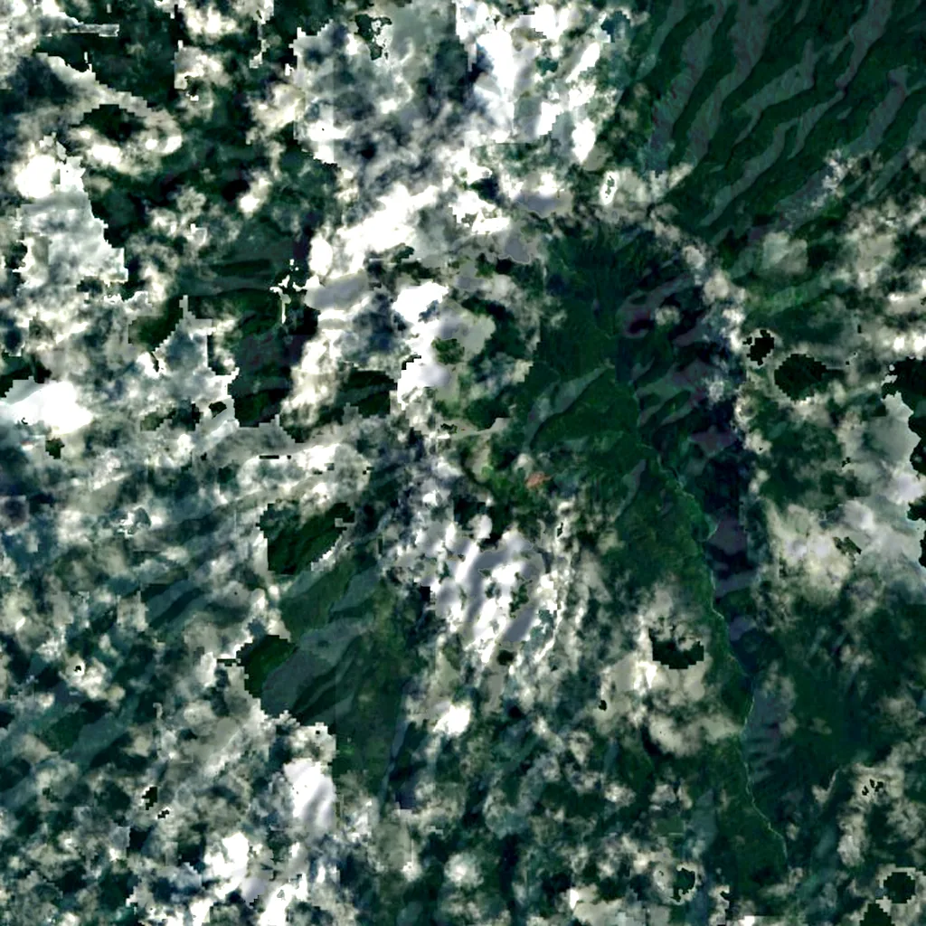 Mount Bosavi seen from above (Sentinel-2)