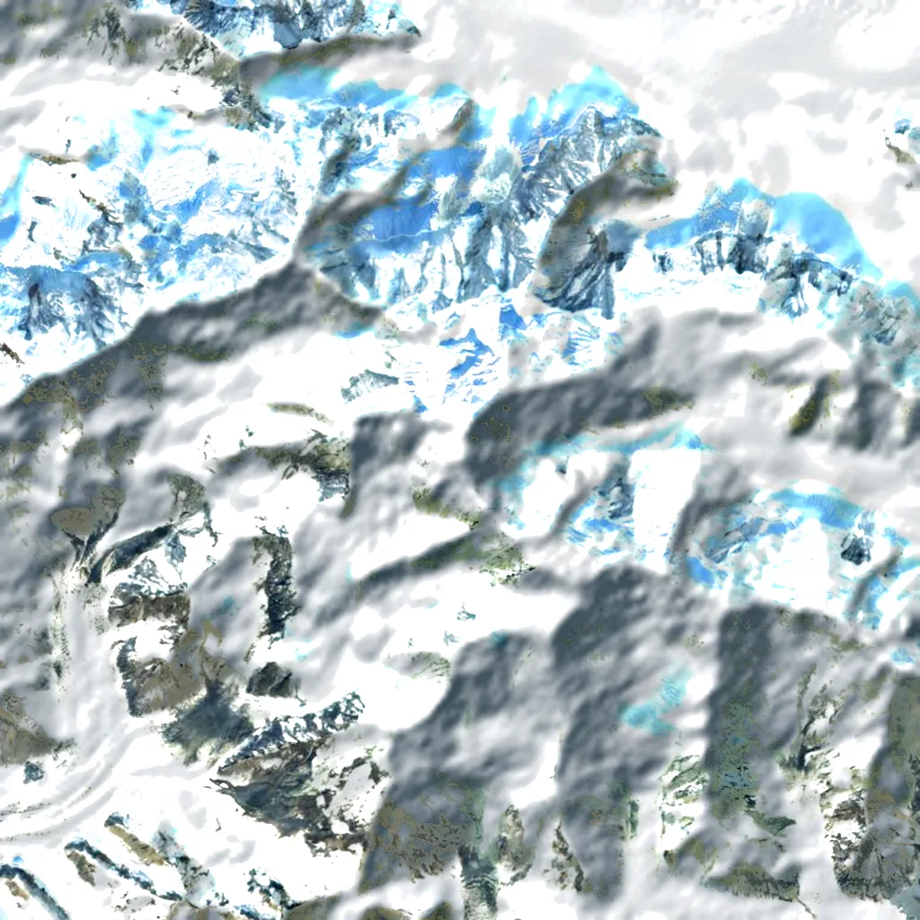Mount Cook seen from above (Sentinel-2)
