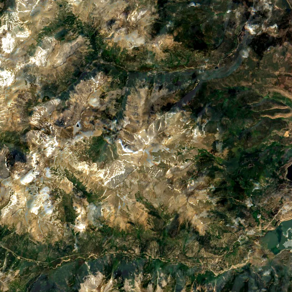 Mount Elbert seen from above (Sentinel-2)