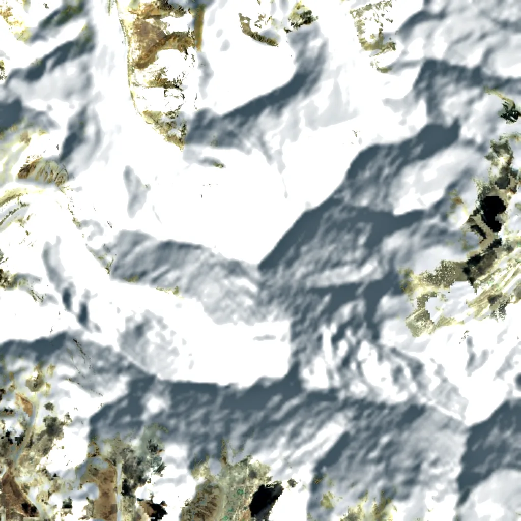 Mount Everest seen from above (Sentinel-2)
