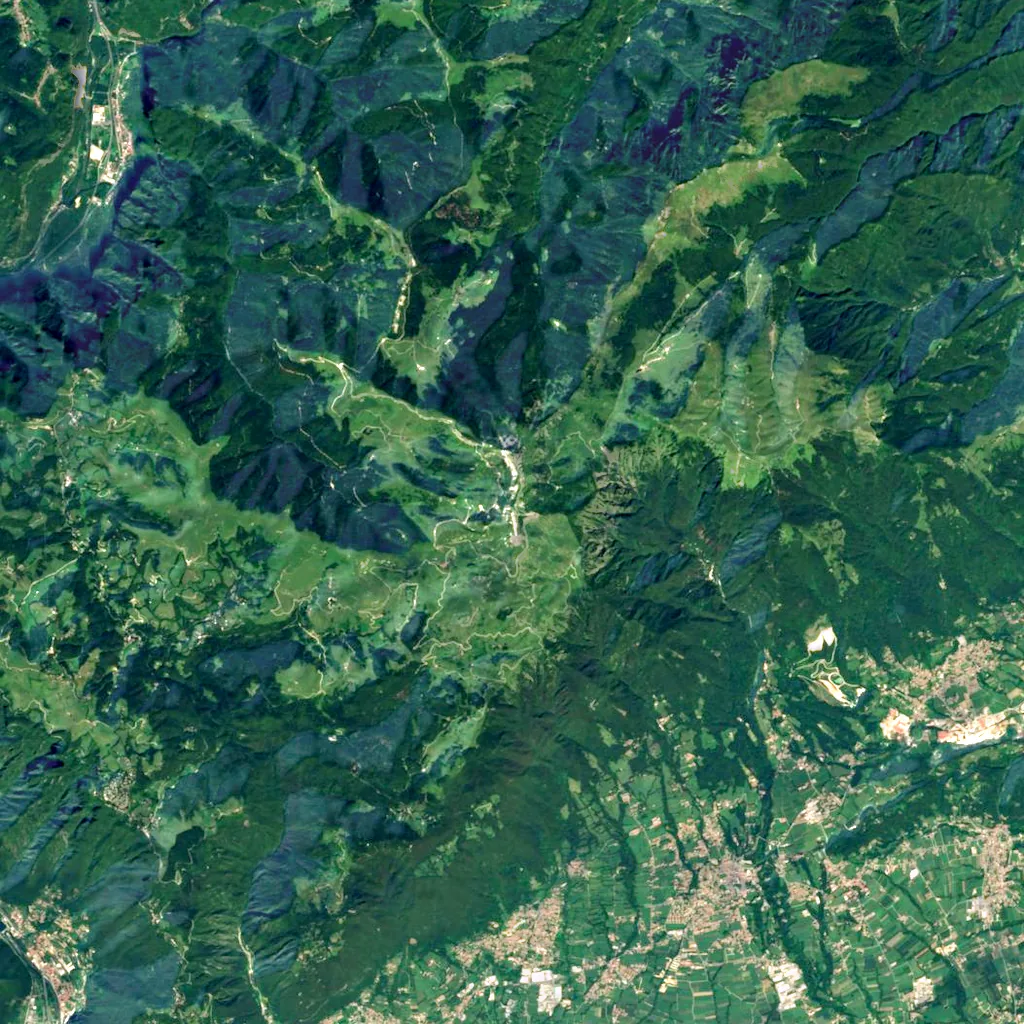 Mount Grappa seen from above (Sentinel-2)