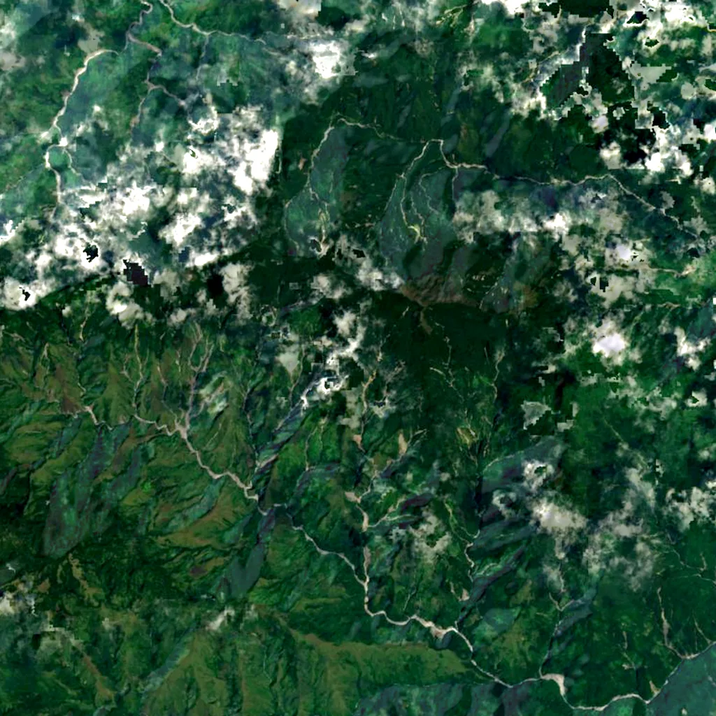 Mount Halcon seen from above (Sentinel-2)