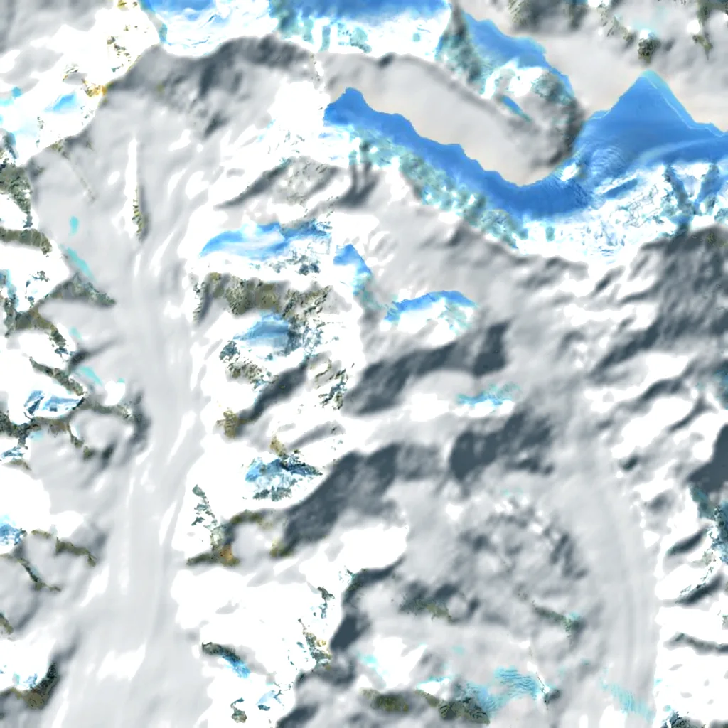 Mount Hubbard seen from above (Sentinel-2)