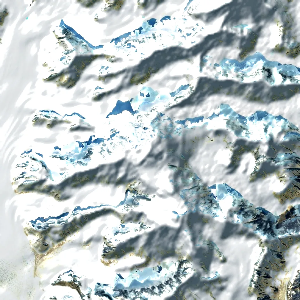 Mount Hunter seen from above (Sentinel-2)