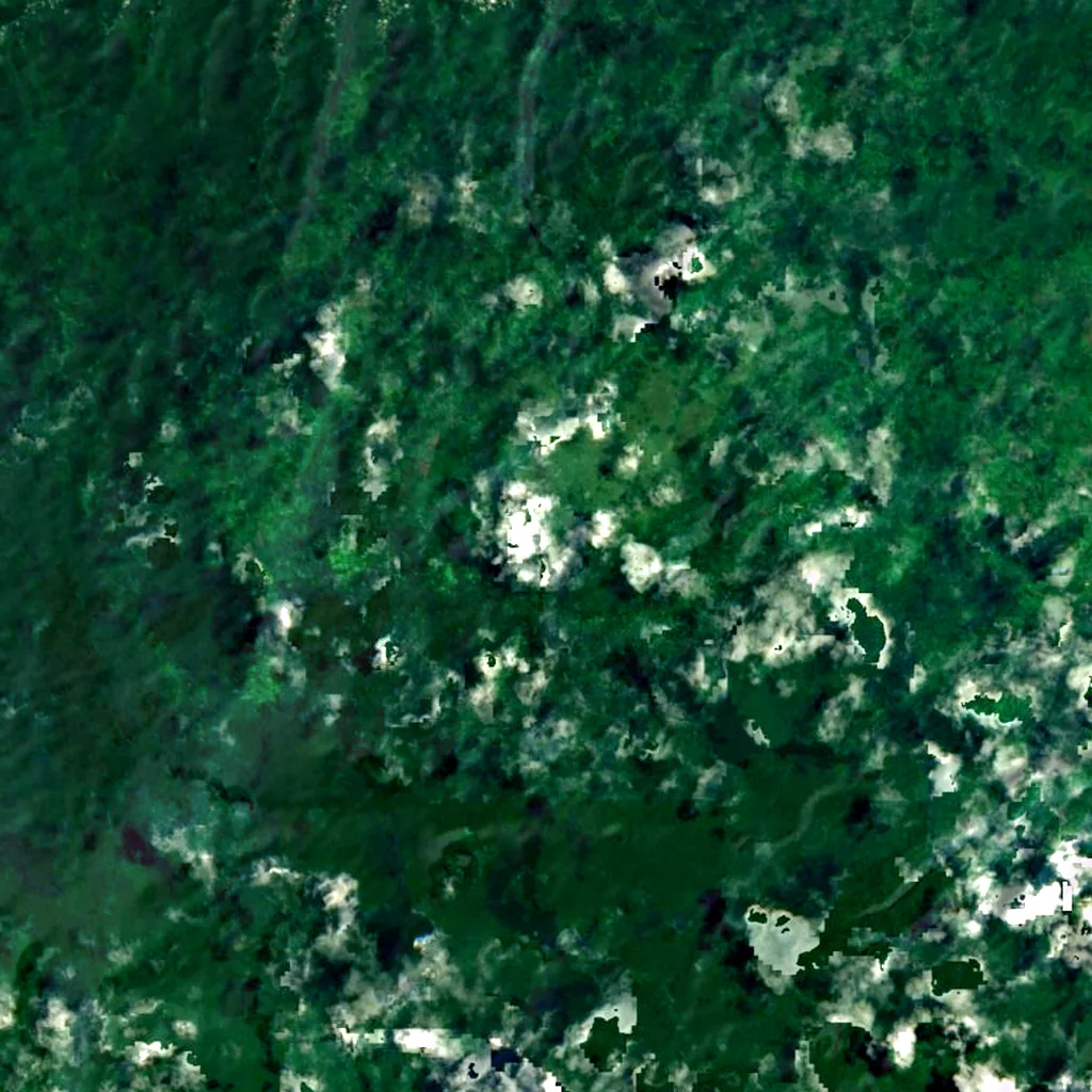 Mount Matavanu seen from above (Sentinel-2)