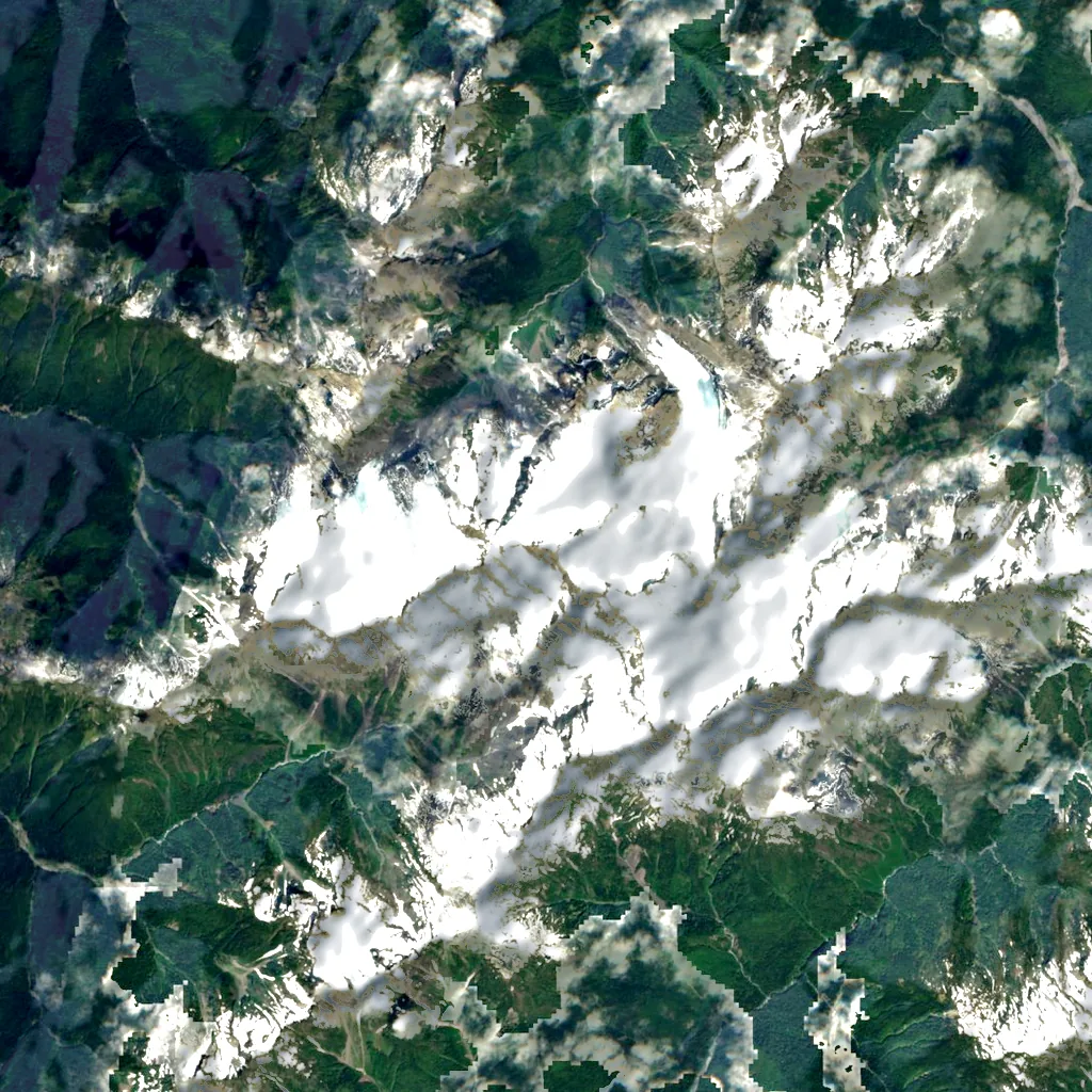 Mount Olympus seen from above (Sentinel-2)
