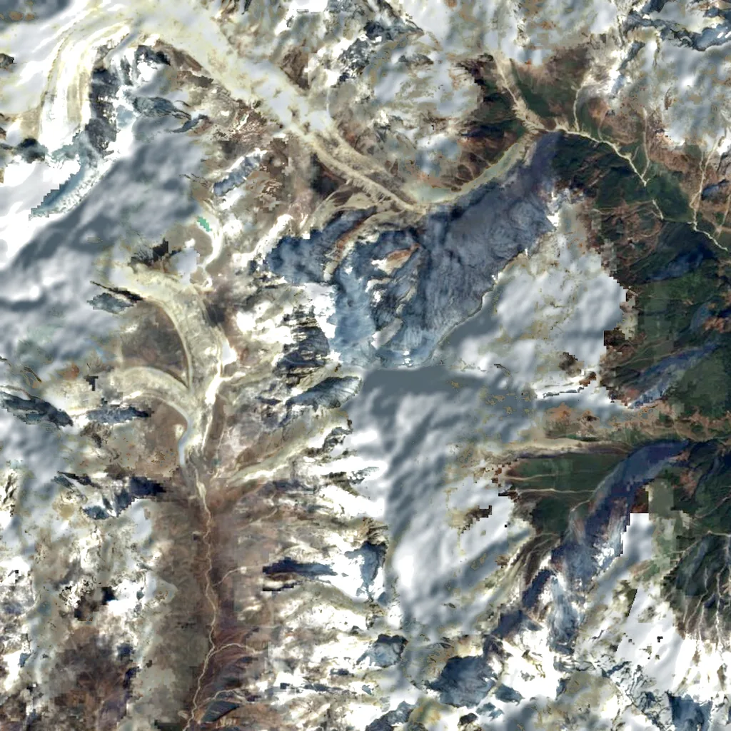 Mount Pandim seen from above (Sentinel-2)