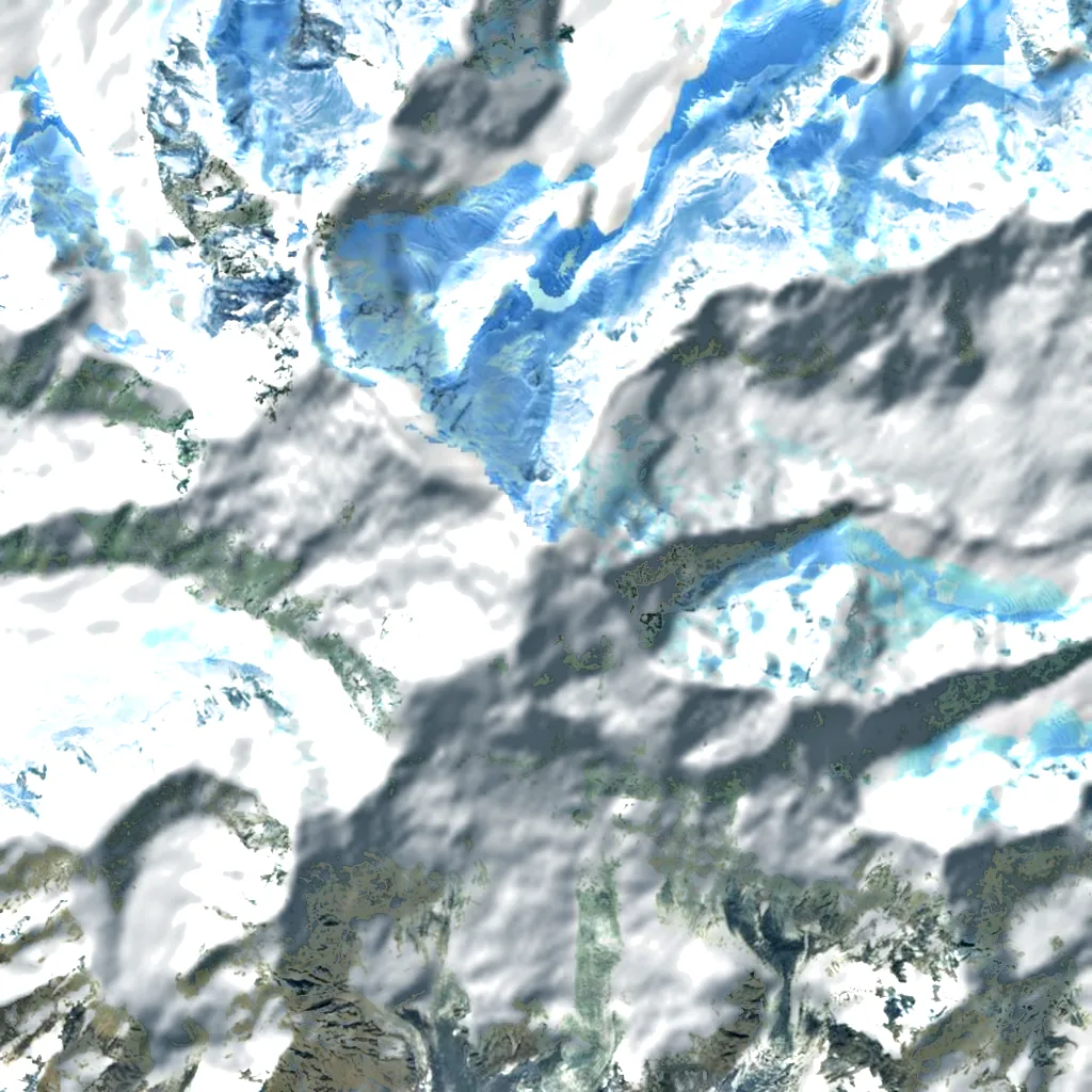 Mount Saint Elias seen from above (Sentinel-2)