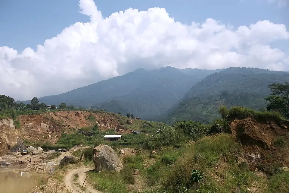 Gunung Salak Dilihat Dari Loji, Bogor