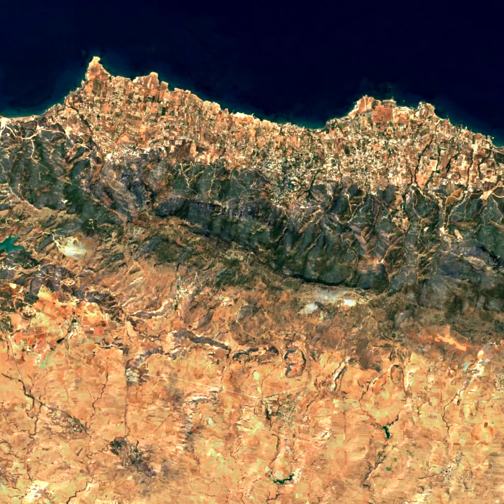 Mount Selvili seen from above (Sentinel-2)