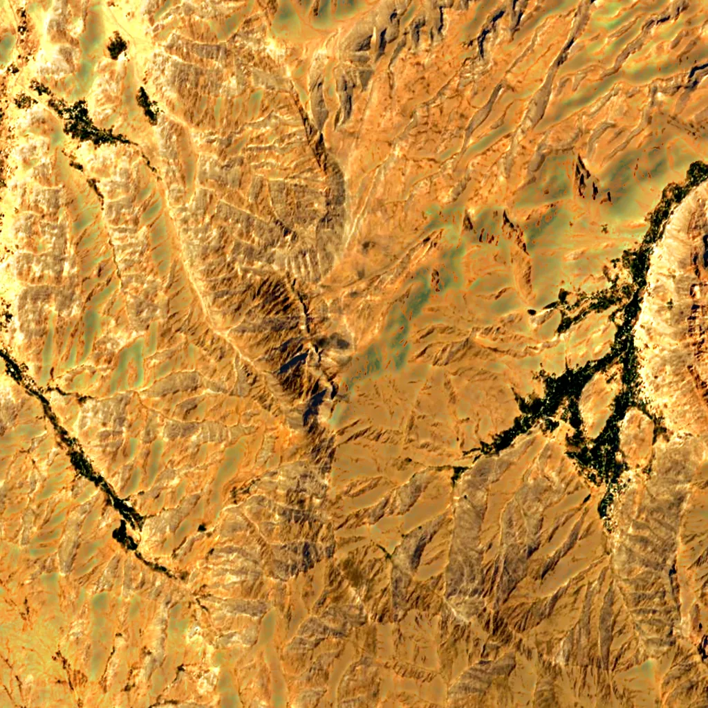 Mount Shir (Yazd Province) seen from above (Sentinel-2)