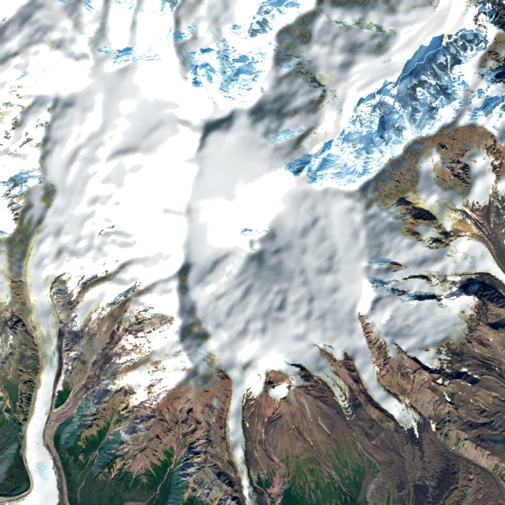 Mount Spurr seen from above (Sentinel-2)