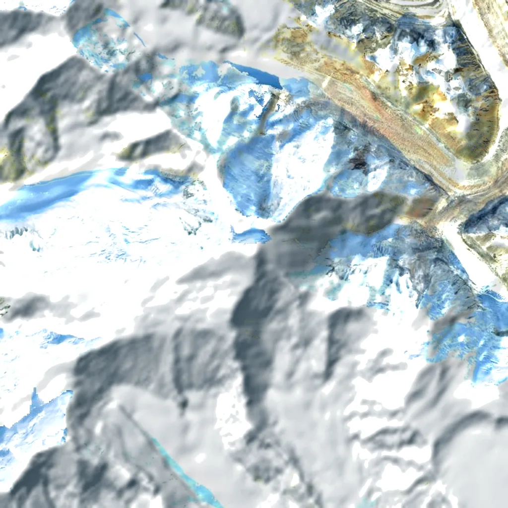 Mount Steele seen from above (Sentinel-2)