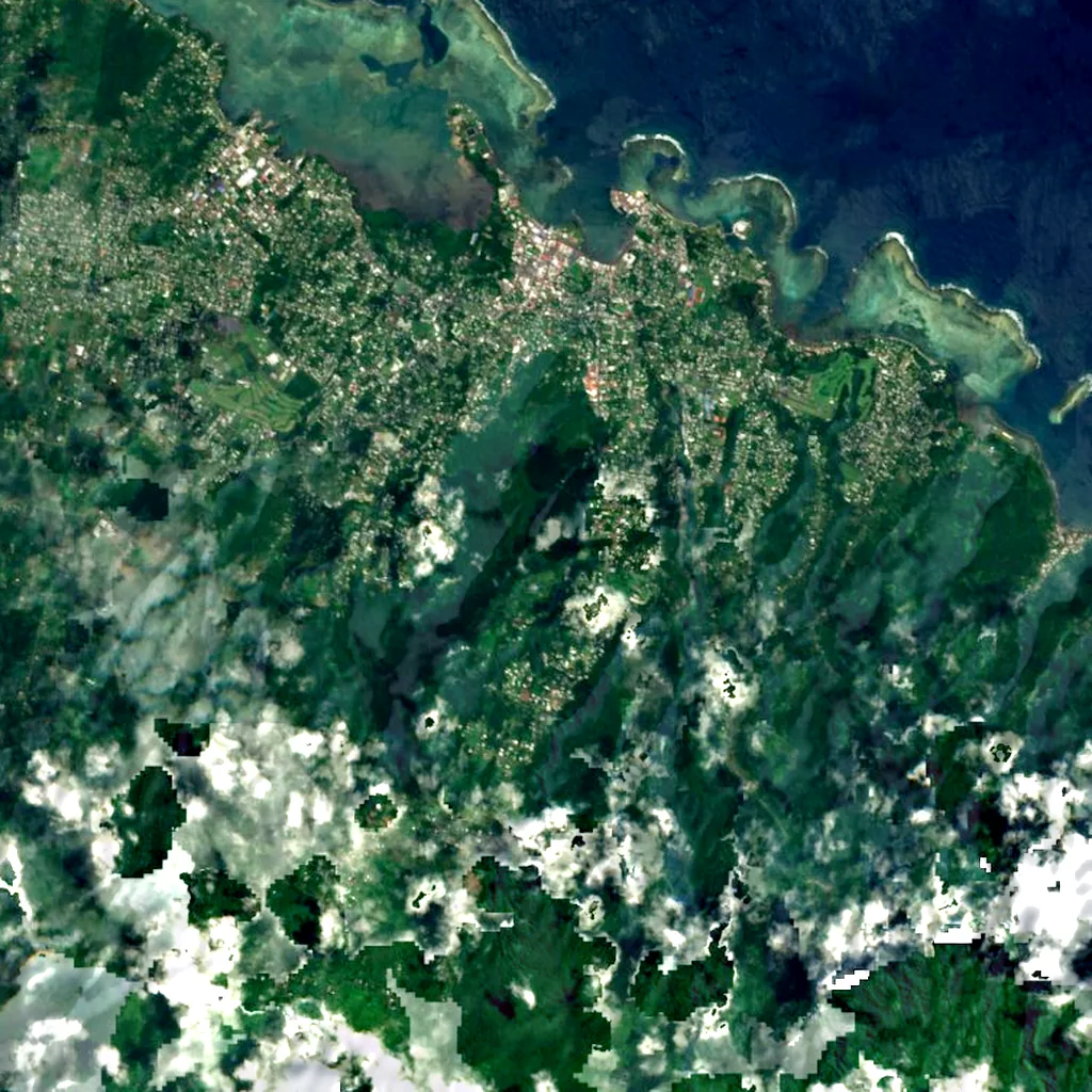 Mount Vaea seen from above (Sentinel-2)