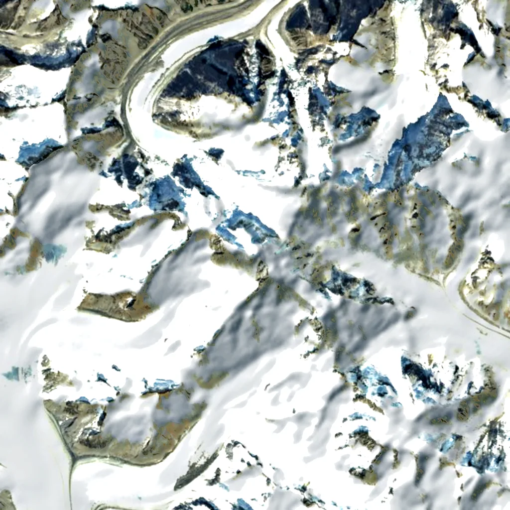 Mount Waddington seen from above (Sentinel-2)