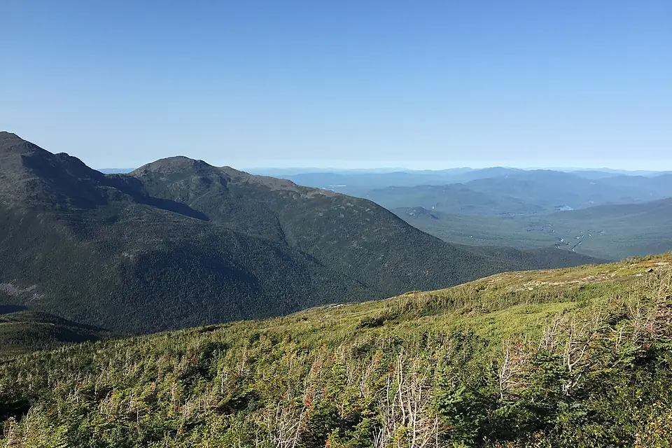 2016-09-03 16 57 21 View north from the Mount Washington Auto Road at about mile 5.9 (about 5240 feet above sea level) in Thompson and Meserve's Purchase Township, Coos County, New Hampshire