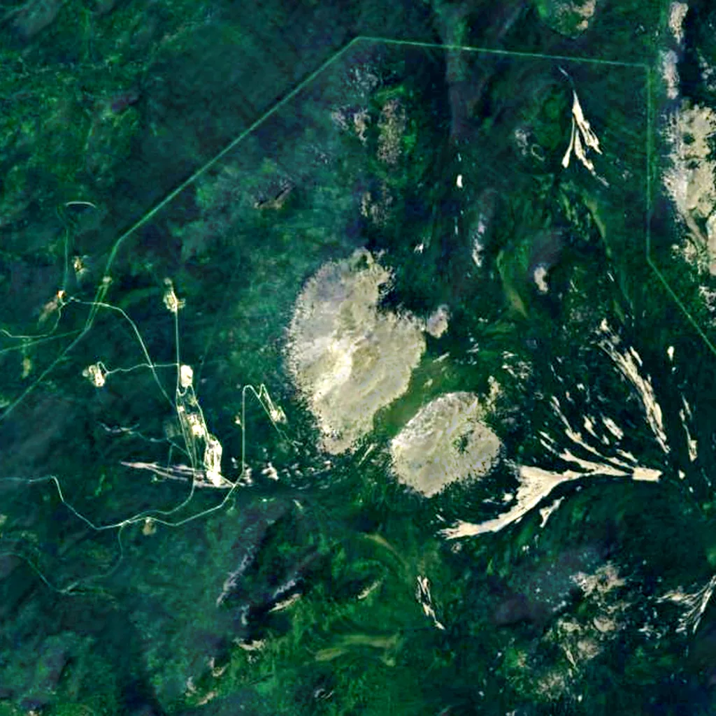 Mount Yamantau seen from above (Sentinel-2)
