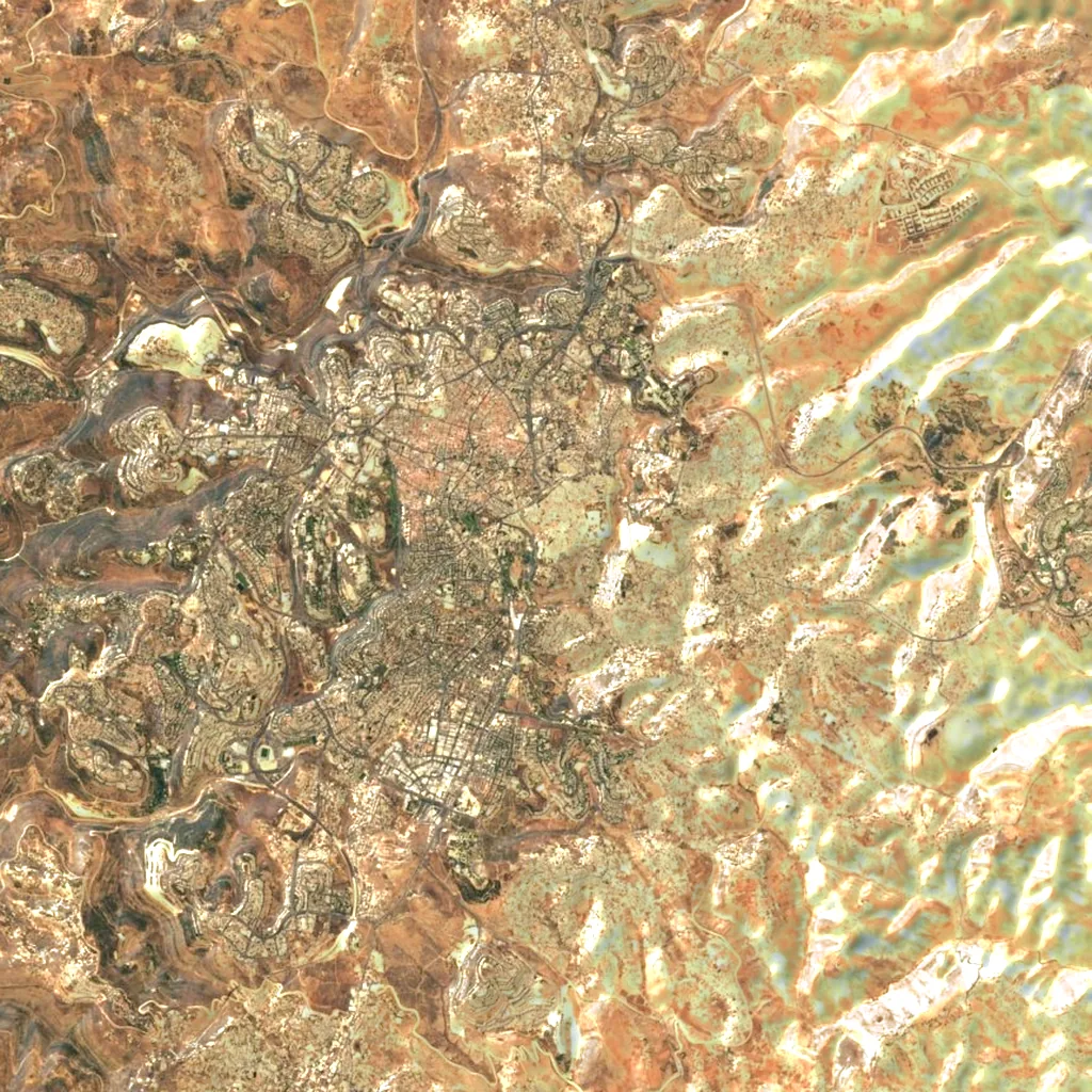 Mount Zion seen from above (Sentinel-2)