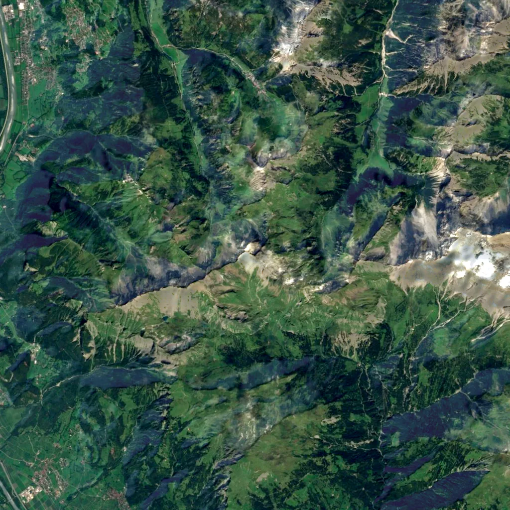 Naafkopf seen from above (Sentinel-2)