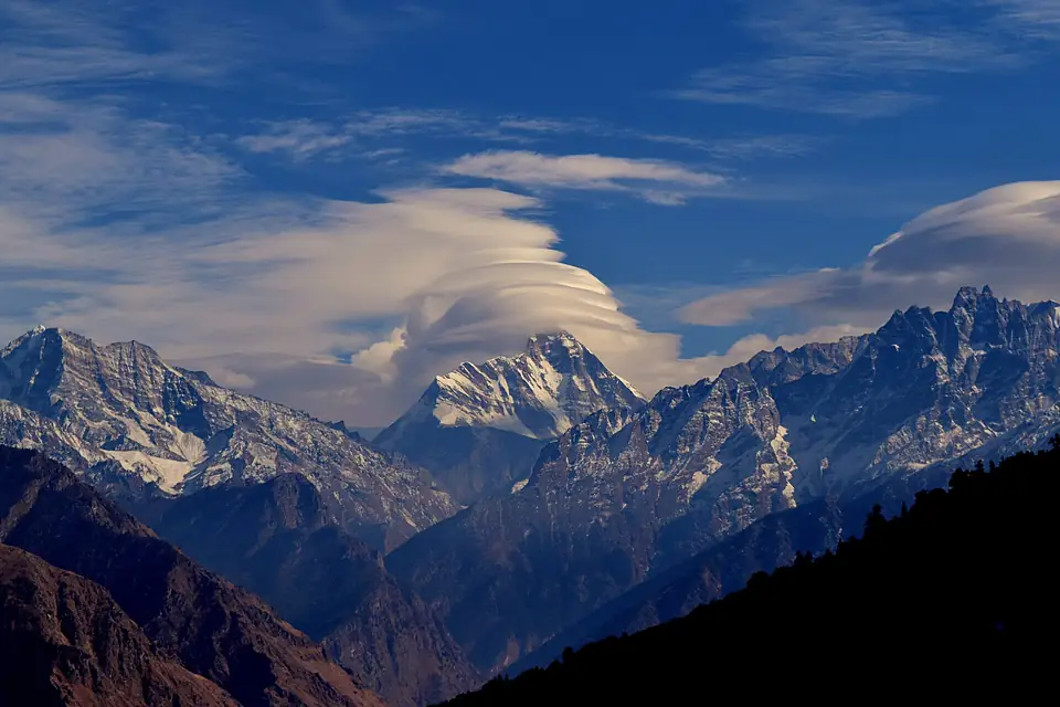 Cloud crowned mountain