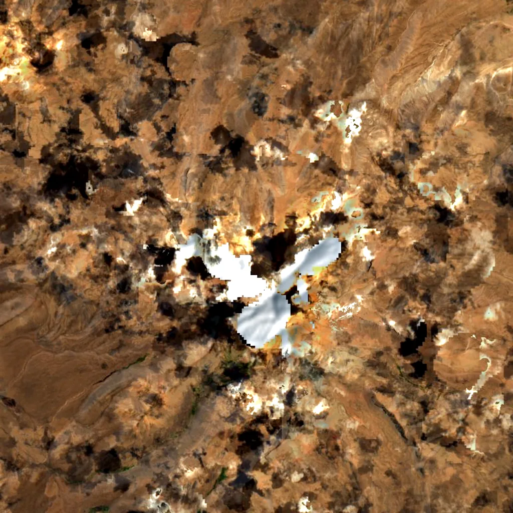 Nevado Anallajsi seen from above (Sentinel-2)