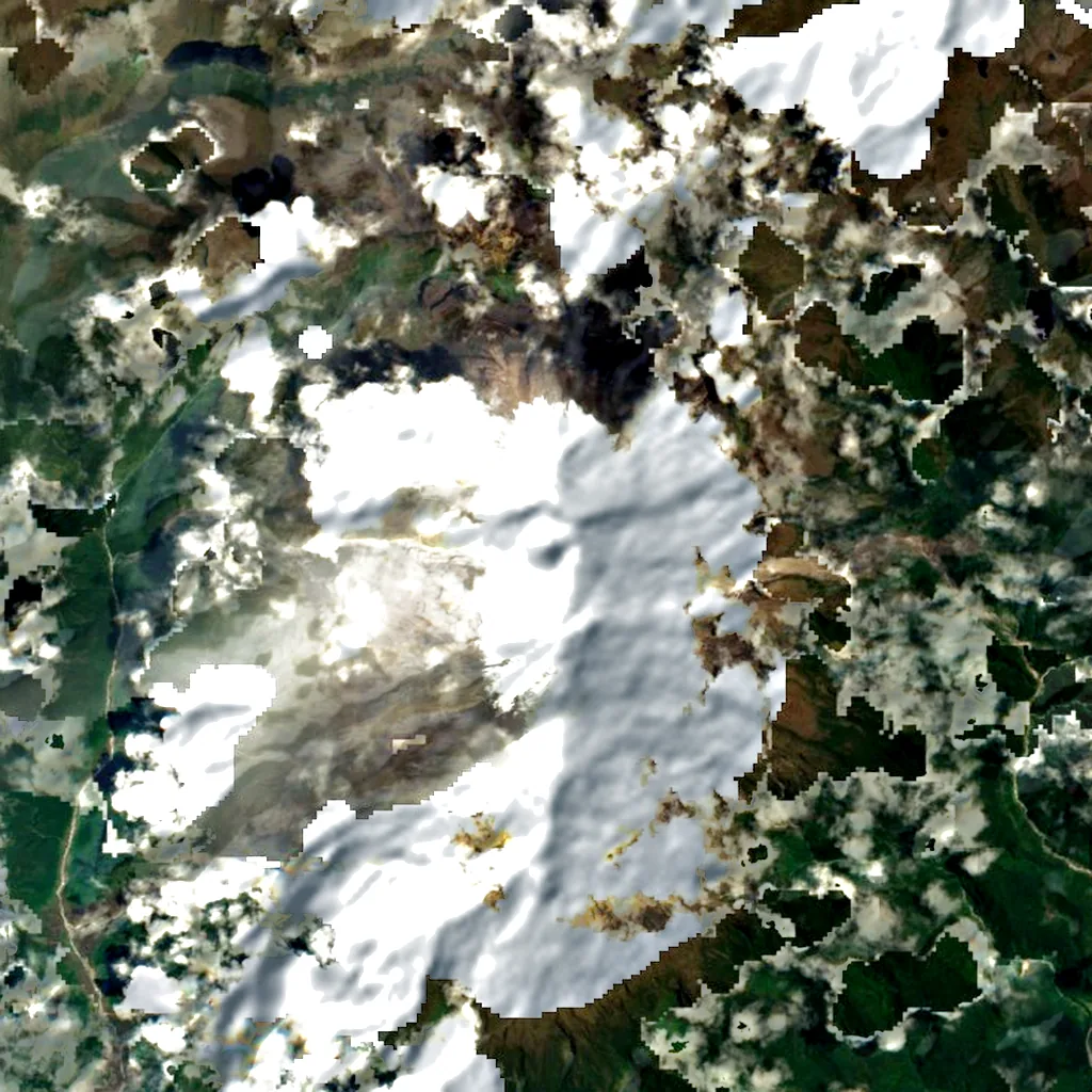 Nevado del Huila seen from above (Sentinel-2)
