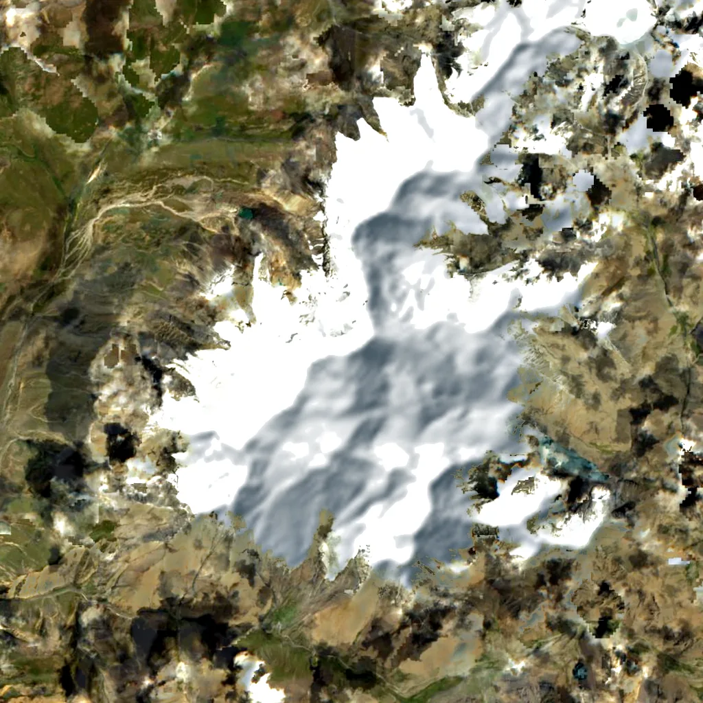 Noijin Kangsang seen from above (Sentinel-2)