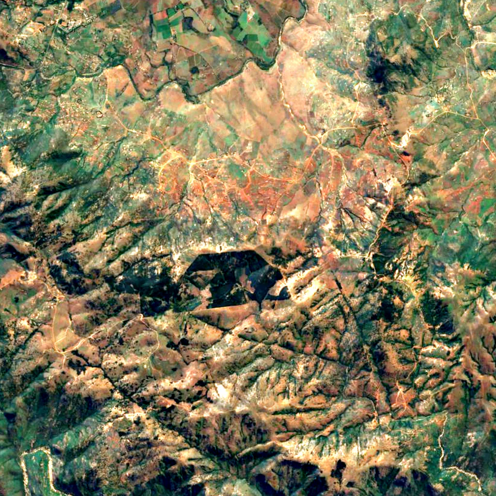 Ntondozi seen from above (Sentinel-2)