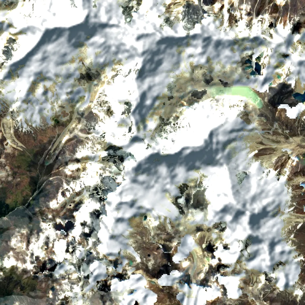 Numbur seen from above (Sentinel-2)