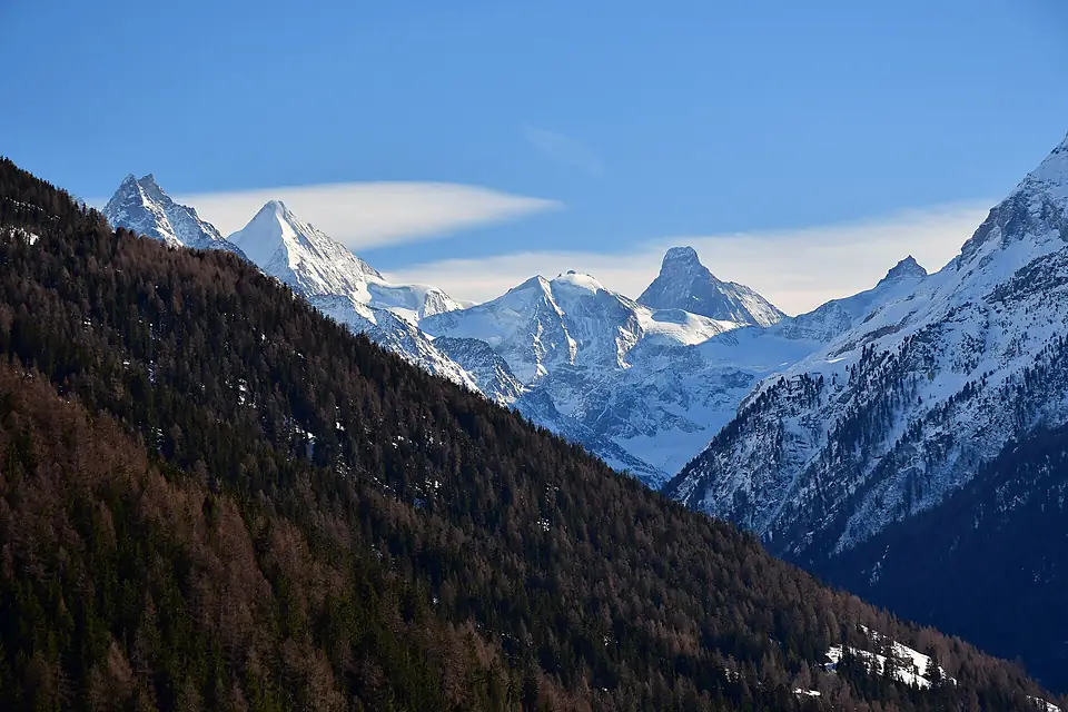 Besso, Ober Gabelhorn, Mont Durand, Matterhorn, Pointe de Zinal