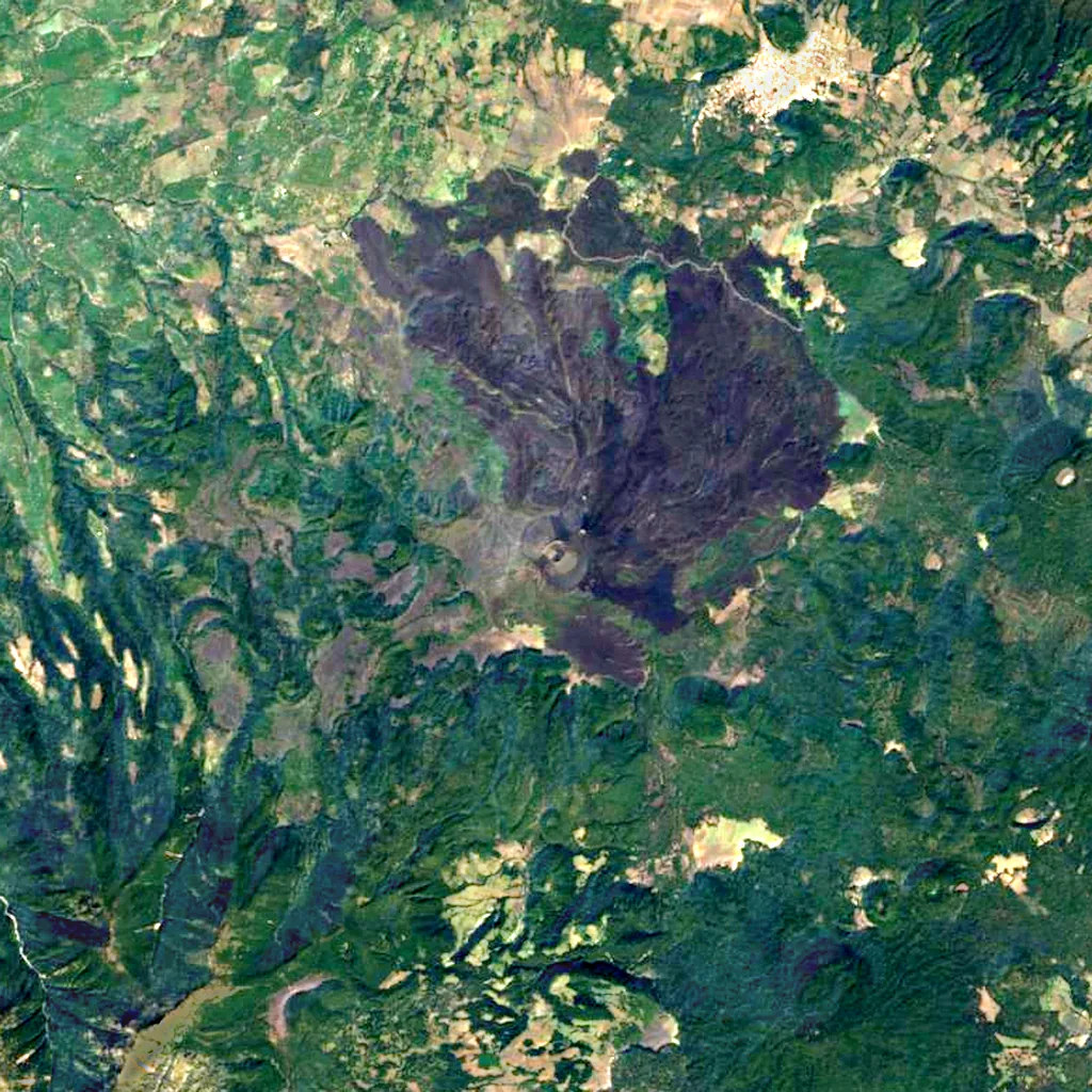 Parícutin seen from above (Sentinel-2)