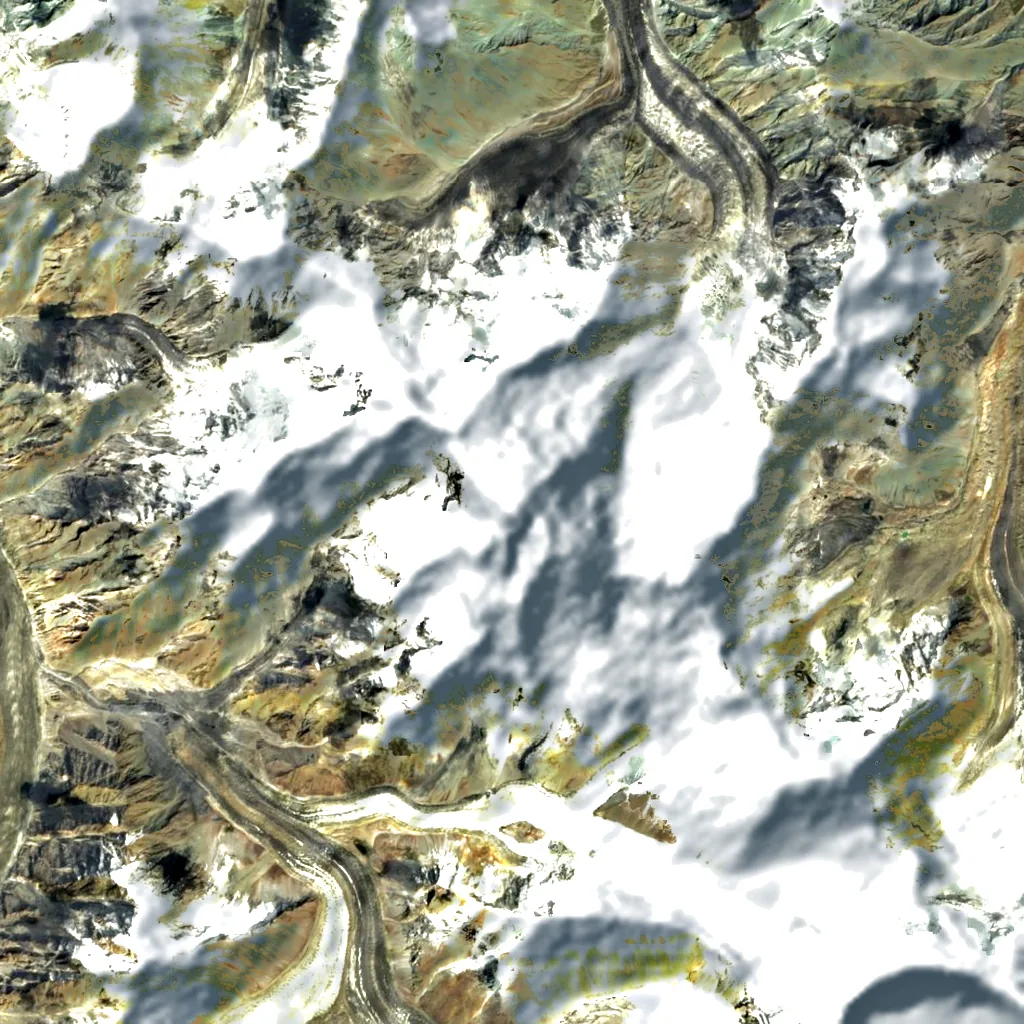 Peak Ozodi seen from above (Sentinel-2)