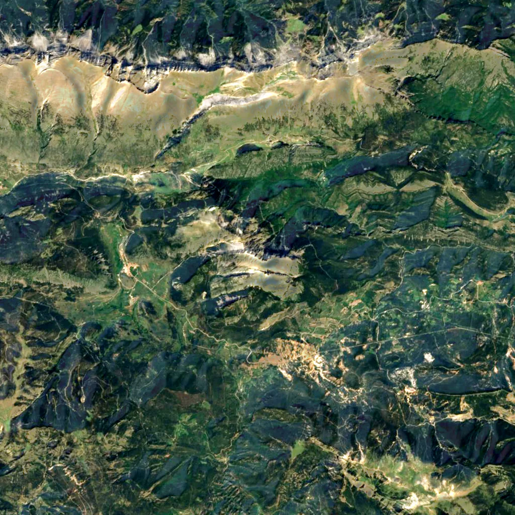 Pedraforca massif seen from above (Sentinel-2)