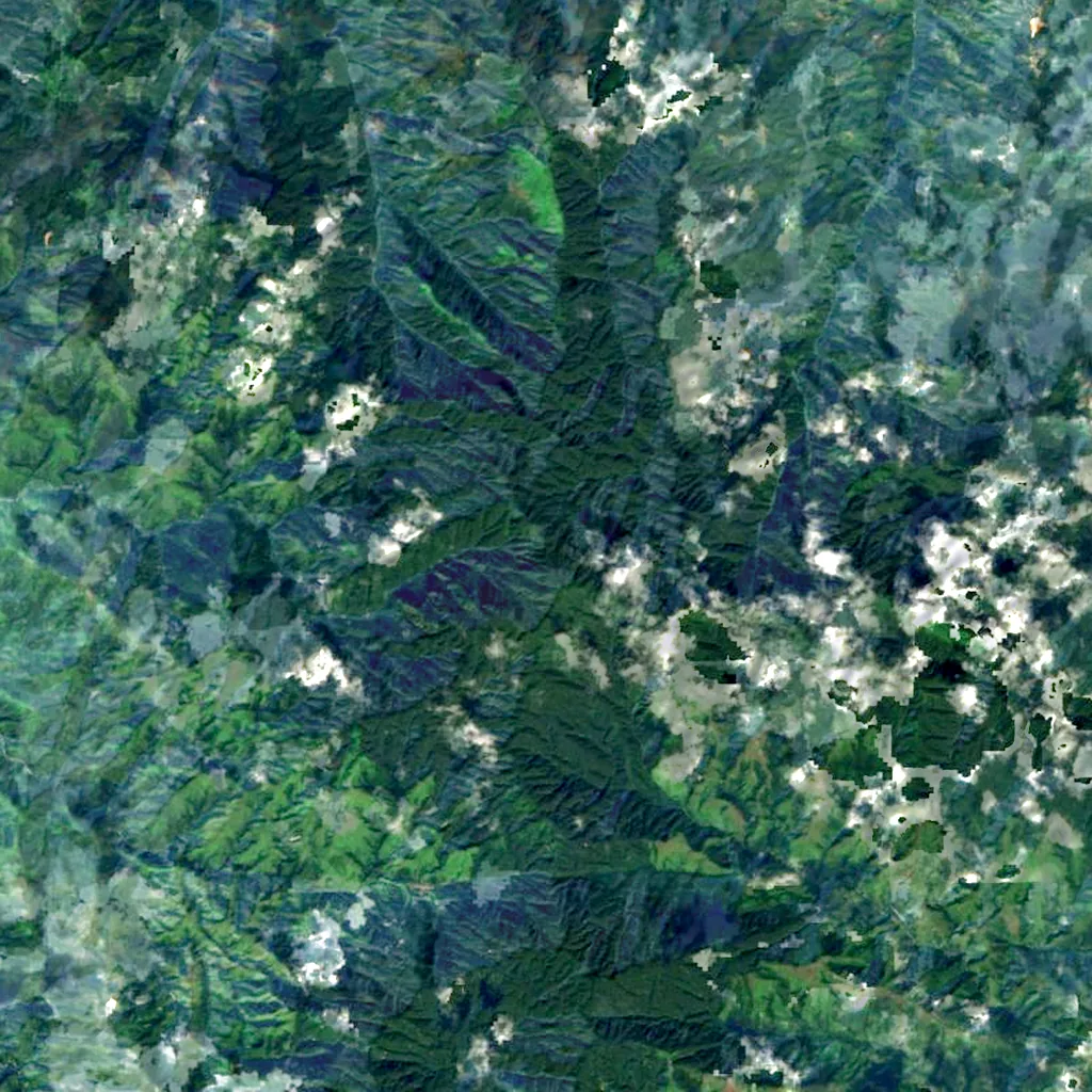 Phu Si Lung seen from above (Sentinel-2)